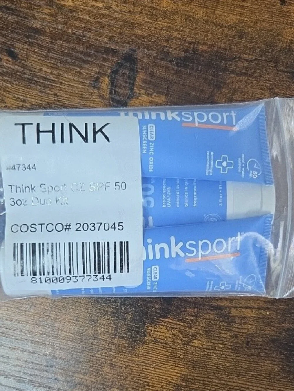 Think Sport Clear Zinc Oxide Sunscreen SPF 50 (3 Pack)